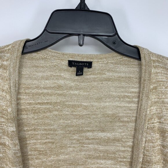 Talbots Duster Cardigan Marled Open Front Lightweight Knit - Picture 3 of 10